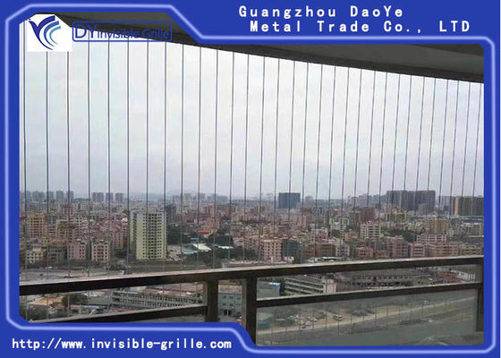 Griglia invisibile del balcone del cavo dell'acciaio inossidabile 316 di sicurezza 2.0mm